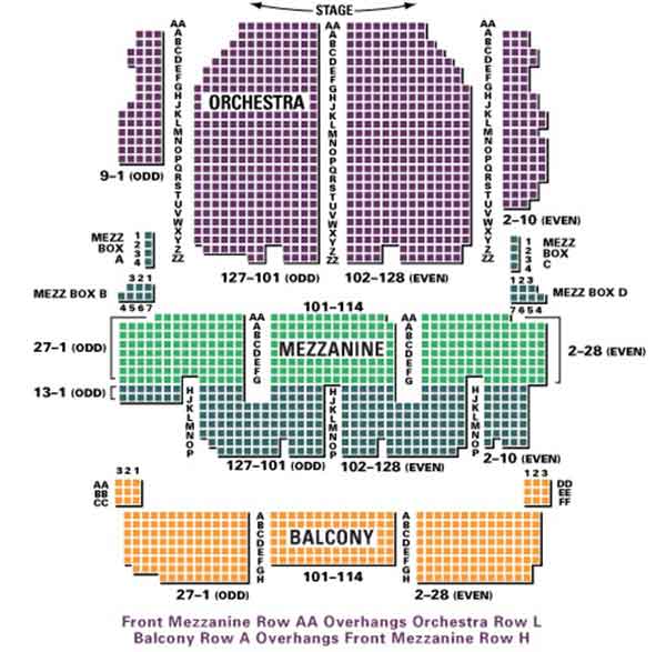 The Palace Theater Seating Chart